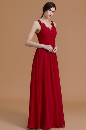 Robe demoiselle d'honneur jusqu'au sol avec zip en chiffon ligne a - Photo 8