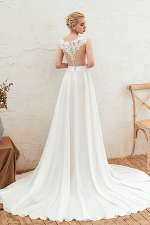 Robe de mariée de col bateau avec zip spécial fouchure jambon longue - Photo 6