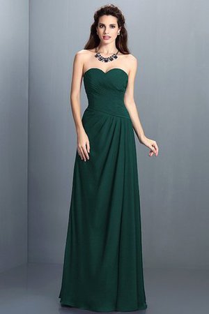 Prinzessin Ärmelloses A-Linie Brautjungfernkleid mit Herz-Ausschnitt mit Plissierungen - Bild 9