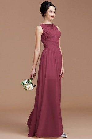 Robe demoiselle d'honneur naturel en chiffon avec zip de princesse au niveau de cou - Photo 10