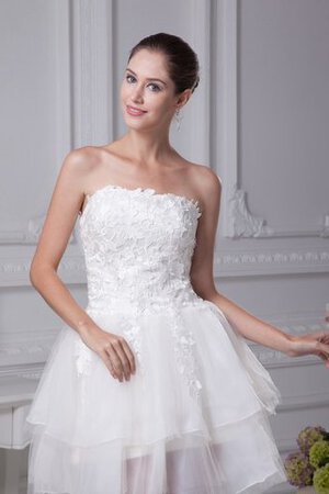 Robe douce seize courte manche nulle ligne a appliques en tulle - Photo 3