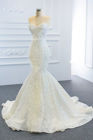 Robe de mariée en dentelle énergique de col en cœur spécial officiel - Photo 5