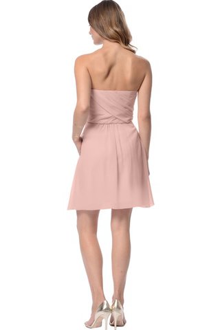 Vestido de Dama de Honor de Corte-A en Gasa de Criss Cross de Volantes Adorno - Foto 2