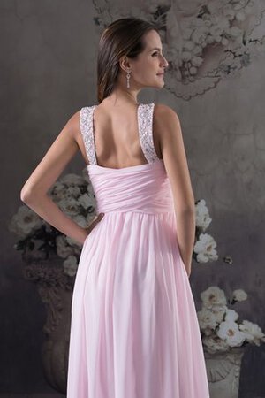 Robe de soirée longue plissé en chiffon entrecroisé avec perle - Photo 6