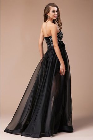 Ärmelloses Modisches Anständiges Abendkleid mit Rücken Schnürung mit Perlen - Bild 2