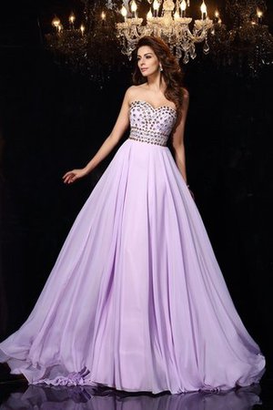 Reißverschluss A-Linie Bezauberndes Sittsames Abendkleid mit Herz-Ausschnitt - Bild 1
