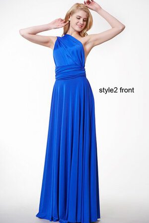 Robe demoiselle d'honneur ruché en chiffon avec sans manches de lotus croisade - Photo 3