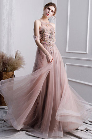 Robe de bal a-ligne jusqu'au sol en salle magnifique avec perle - Photo 2