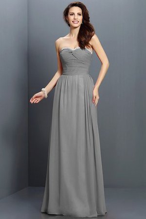 Prinzessin Ärmelloses Anständiges Bodenlanges Brautjungfernkleid aus Chiffon - Bild 27