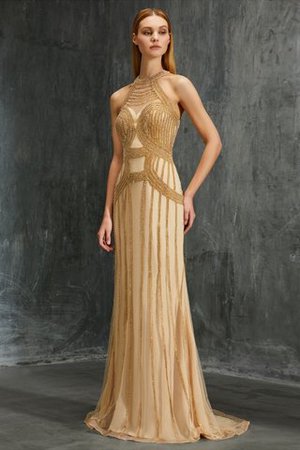 Vestido de Noche de Abalorio de Cremallera de Escote con cuello Alto de Largo - Foto 3