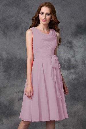 Abito da Damigella Naturale Principessa in Chiffon A-Line Cerniera - Foto 20