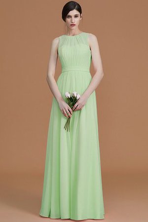 Gerüschtes Natürliche Taile Reißverschluss Bodenlanges Brautjungfernkleid aus Chiffon - Bild 32