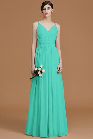 Abito da Damigella A Terra Naturale Principessa in Chiffon A-Line - Foto 21