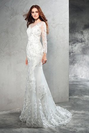 Normale Taille Sweep train Reißverschluss Extravagantes Sittsames Brautkleid - Bild 5