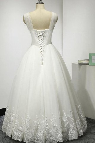 Abito da Sposa con Increspato con Piega in Tulle radiosa A-Line Allacciato - Foto 2