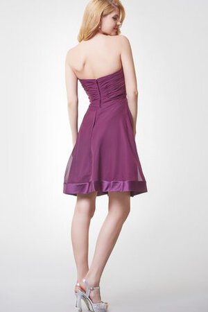 Robe demoiselle d'honneur nature de col en cœur croisade avec sans manches ligne a - Photo 3