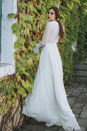 Formal Vestido de Novia de Largo de Atractivo con Perlas - Foto 3