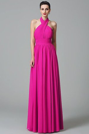 Robe demoiselle d'honneur a-ligne de princesse de lotus de dos nu avec chiffon - Photo 11