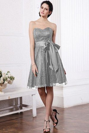 Vestido de Dama de Honor de Corte princesa de Corte-A de Escote Corazón con Cintas - Foto 29