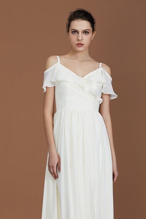 Gute Qualität Gerüschtes A-Linie V-Ausschnitt Prinzessin Brautjungfernkleid - Bild 7