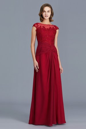 Etui Faszinierend Normale Taille Schaufel-Ausschnitt Bodenlanges Brautmutterkleid - Bild 3