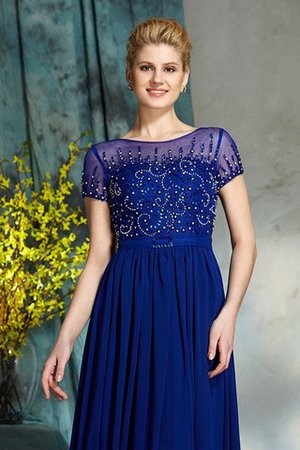 Reißverschluss Schaufel-Ausschnitt Normale Taille Bodenlanges Anständiges Brautmutterkleid - Bild 6