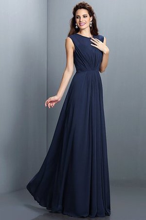 Prinzessin A Linie Plissiertes Normale Taille Brautjungfernkleid mit Drapierung - Bild 10
