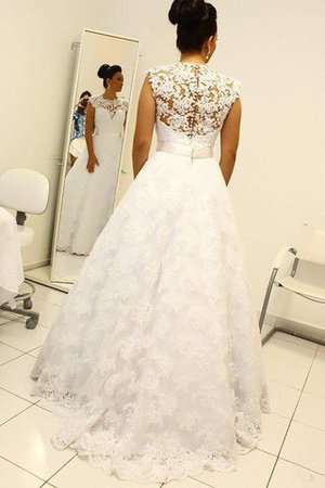 Robe de mariée luxueux avec sans manches jusqu'au sol col u profond - Photo 3