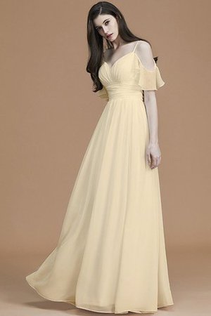 Normale Taille Prinzessin Spaghetti Träger A Linie Bodenlanges Brautjungfernkleid - Bild 12