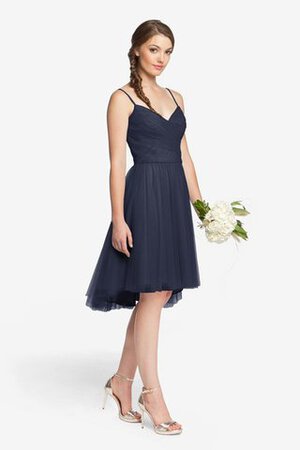 Tüll Spaghetti Träger mini extravagantes Brautjungfernkleid mit kreuz - Bild 20