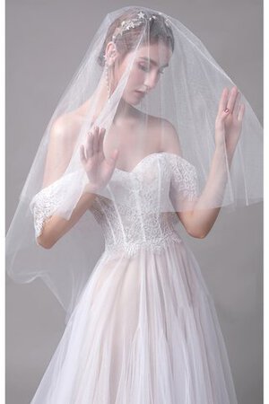 Abito da sposa spazzola treno in pizzo fuori dalla spalla adorabile particolare lunghi - Foto 5