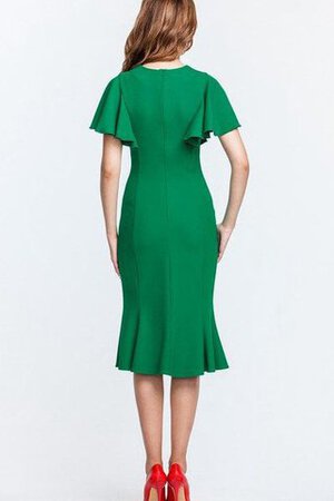 Robe mère de mariée facile de longueur à genou au niveau de cou de col haut fermeutre eclair - Photo 4