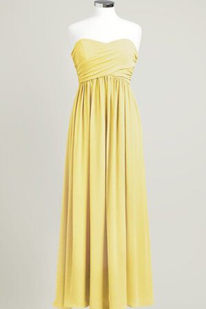 Robe demoiselle d'honneur plissé longue de col en cœur ruché - Photo 9