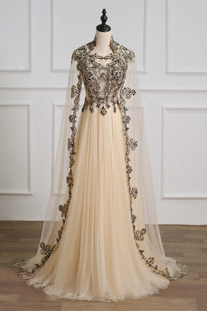 Robe de bal de traîne courte captivant en satin avec cristal delicat - Photo 1