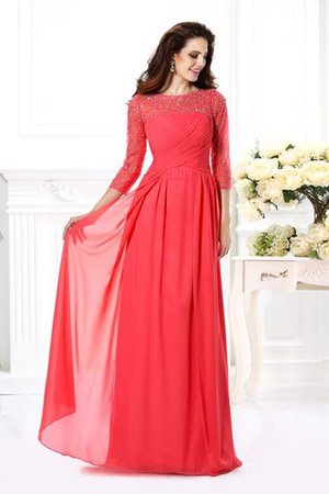 Abito da Sera Cerniera Principessa in Chiffon con Perline Seducente - Foto 1