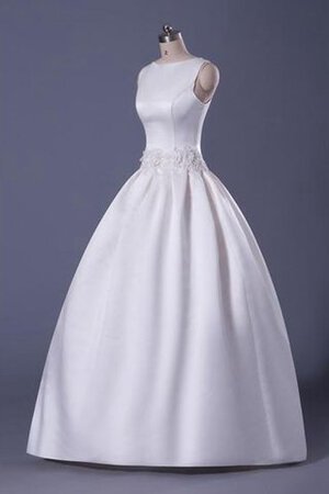 Vintage niedrige Taille Duchesse-Linie Ärmelloses langes bodenlanges Brautkleid - Bild 3