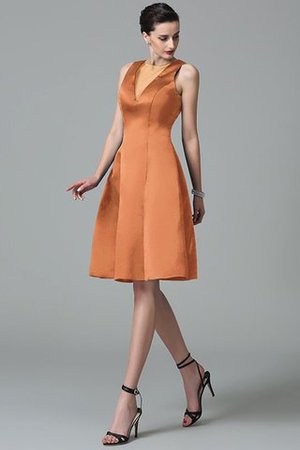 Robe demoiselle d'honneur en satin de lotus avec zip manche nulle de princesse - Photo 22