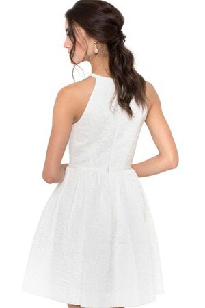 Gerüschtes A-Linie Juwel Ausschnitt Spitze stilvolles Abschlusskleid mit Reißverschluss - Bild 2