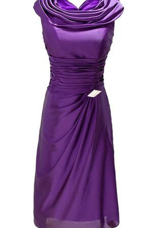 Kurze Ärmeln gerüschtes Juwel Ausschnitt Ärmelloses Reißverschluss Etui Cocktailkleid - Bild 1