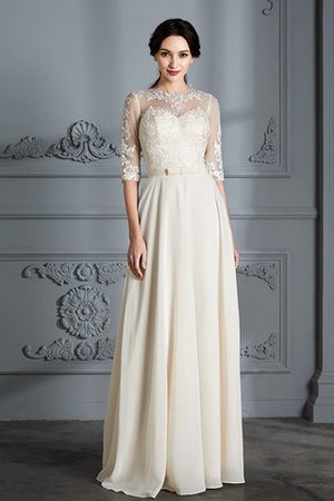 Abito da Sposa in Chiffon con Mezze Maniche a Spiaggia A-Line Senza Maniche - Foto 1