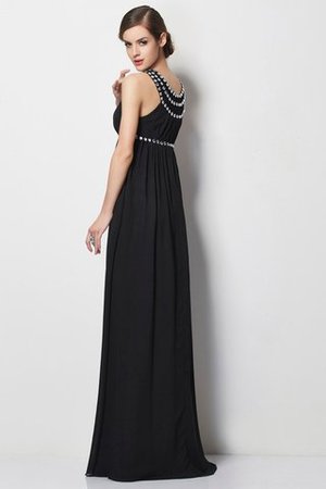 Enges Hoher Kragen Ärmelloses Empire Taille Anständiges Abendkleid - Bild 2