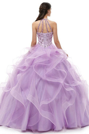 Robe de quinceanera avec perle de princesse dénudé énergique solennel - Photo 3