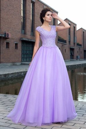 Empire Taille V-Ausschnitt Formelles Anständiges Bodenlanges Ballkleid - Bild 4