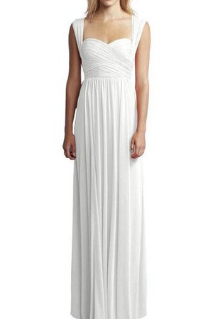 Gerüschtes A-Line Chiffon bodenlanges Brautjungfernkleid - Bild 1