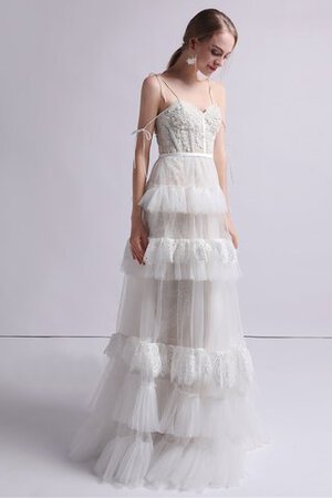Tolle Spitze Sexy Formelles Brautkleid mit Spaghettiträger - Bild 6