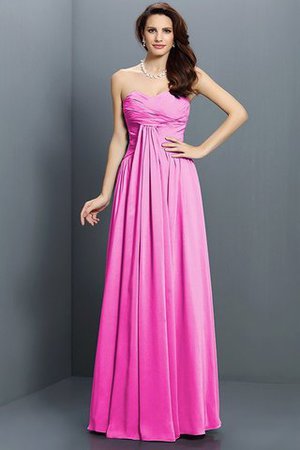 Herz-Ausschnitt Satin Ärmelloses Brautjungfernkleid mit Drapierung mit Plissierungen - Bild 11