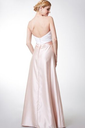 Satin Herz-Ausschnitt rückenfreies gerüschtes langes stilvolles Brautjungfernkleid - Bild 4
