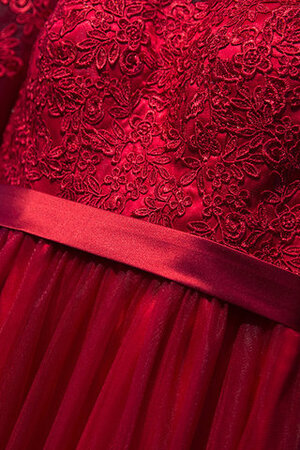 Robe de soirée parfait avec décoration dentelle satin en simulation en tulle longue - Photo 4