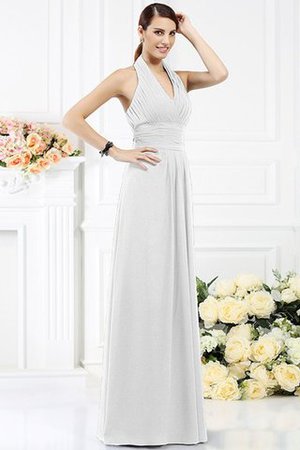 A-Line Prinzessin Drapiertes Chiffon Ärmelloses Brautjungfernkleid - Bild 28
