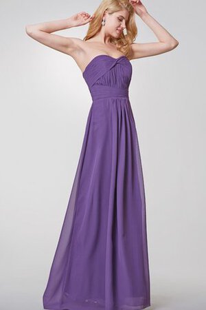 Gerüschtes Chiffon bodenlanges langes bescheidenes Brautjungfernkleid mit Rüschen - Bild 4